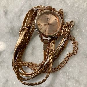 Rose Gold Wrap Watch